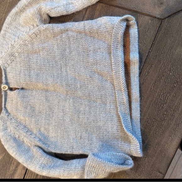 Oeuf hand knit Alpaca wool sweater 6 mos spearmint love EUC - Picture 4 of 6